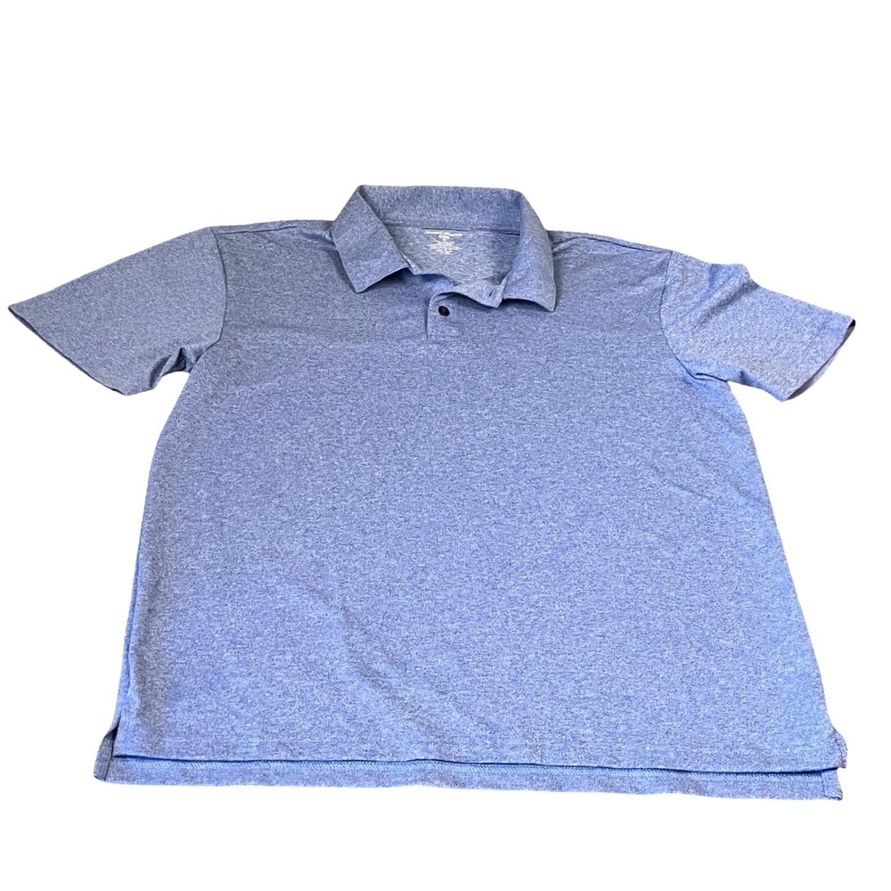 Design Collective Mens Blue Heathered Short Sleeve Polo Shirt 60277-022 Size XL